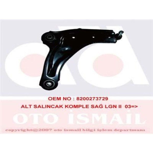 AML 60-1102 Alt Salıncak Sağ Laguna II 1.6 16V-1.8 16V 2.0 16V 1.9DCI-2.0Dc-2.2DCI 03/01-