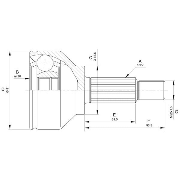 ANKA 20100016 Aks Kafası Dış Trafic II 01- / Vivaro 
