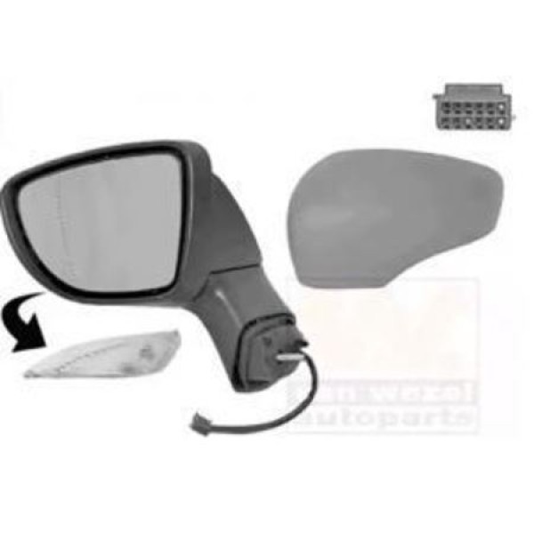 ART M0022314 Dış Dikiz Aynası Elekt Katl Isıtmalı Astarlı Sinyalli Sol Captur 2013-