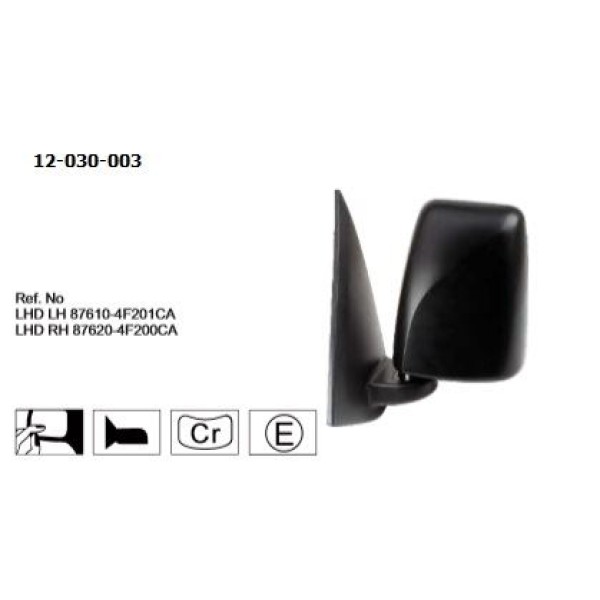 ART M007.7085 Dış Dikiz Aynası Mekanik Asferik Sol Hyundai H100 Porter 04- 