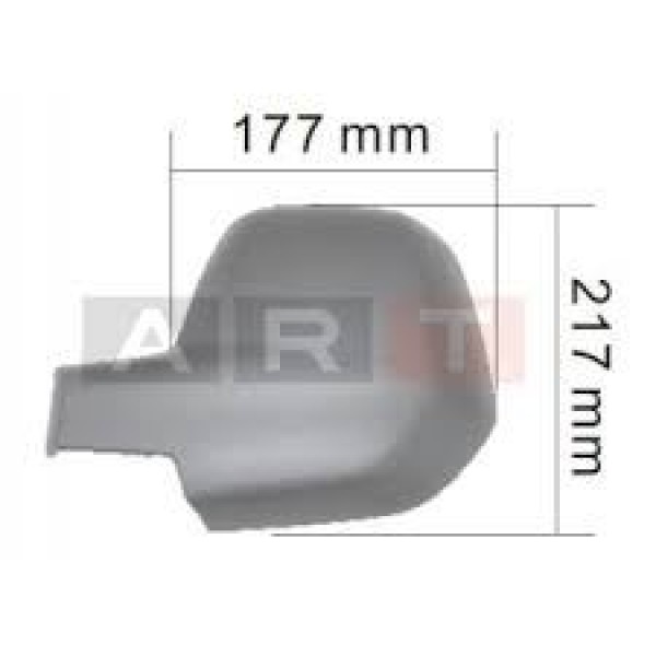 ART MC012.2291 Dış Dikiz Ayna Kapağı Astarlı Çıft Kapak Içın Sağ Peugeot-Citroen Partner 08-