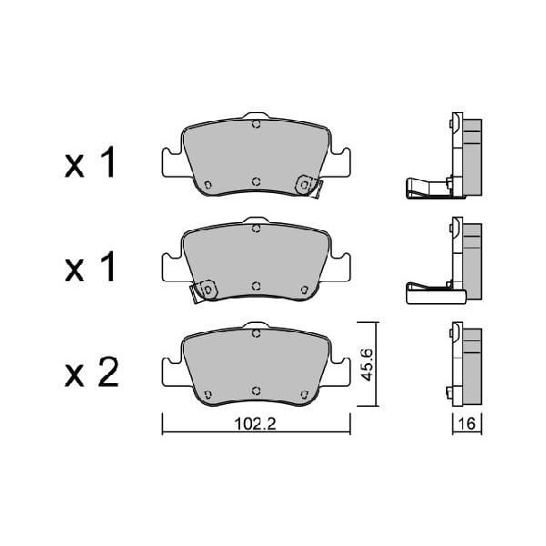 AISIN BPTO2008 Fren Balata Arka Corolla (E15) 1.4 D4D : Corolla (E18) 14- : Auris (E15