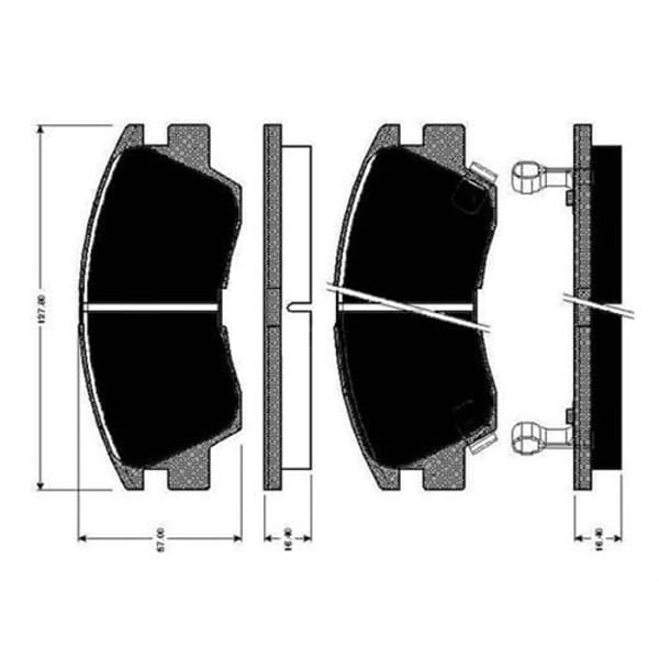 AUTOTECH DB149.1-164 Fren Balatası Ön L200 L300 90-08 Pajero 82-91