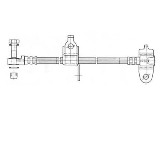 AUTOTECH T0398 Fren Hortumu Ön Sol Transit V184