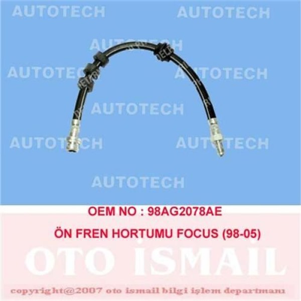 AUTOTECH TF0350 Fren Hortumu Ön Focus 98-04 Focus Daw Dbw Dfw Dnm 1.4 16V 1.6 16V 1.8 16V 20 16V 1.8 