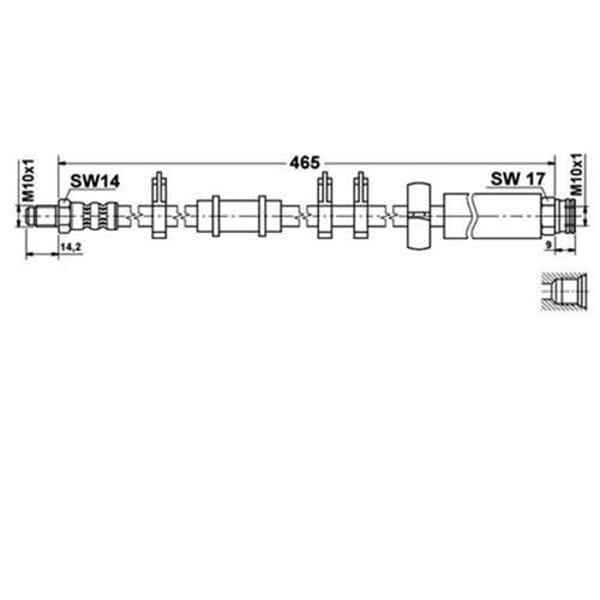 AUTOTECH TJ04 Fren Hortumu Ön Ducato / Boxer / Jumper Pk:5 Ad