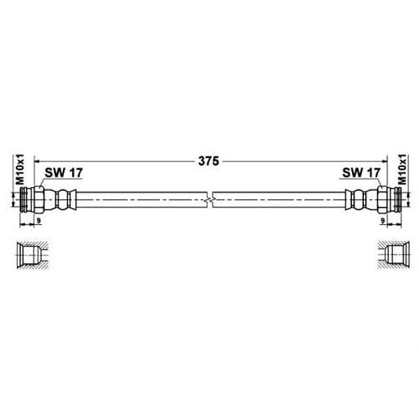 AUTOTECH TST11 Fren Hortumu Arka Strada Tum Mudel Pk 5 Ad