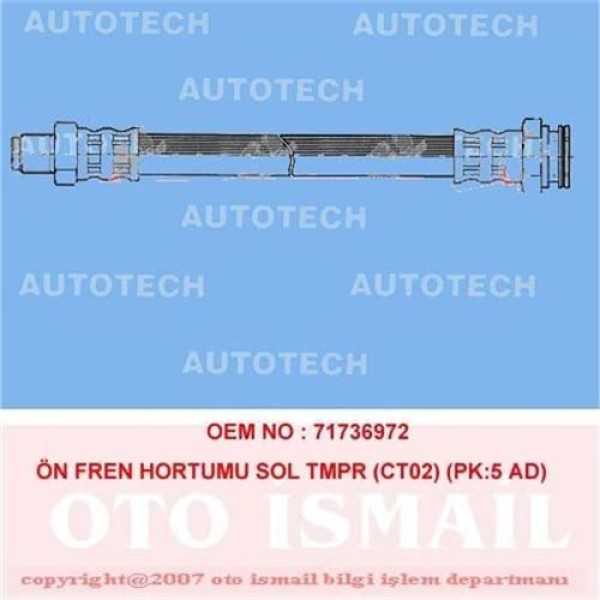 AUTOTECH TT01 Fren Hortumu Sağ Tempra Ct01 Pk 5 Ad 26103 