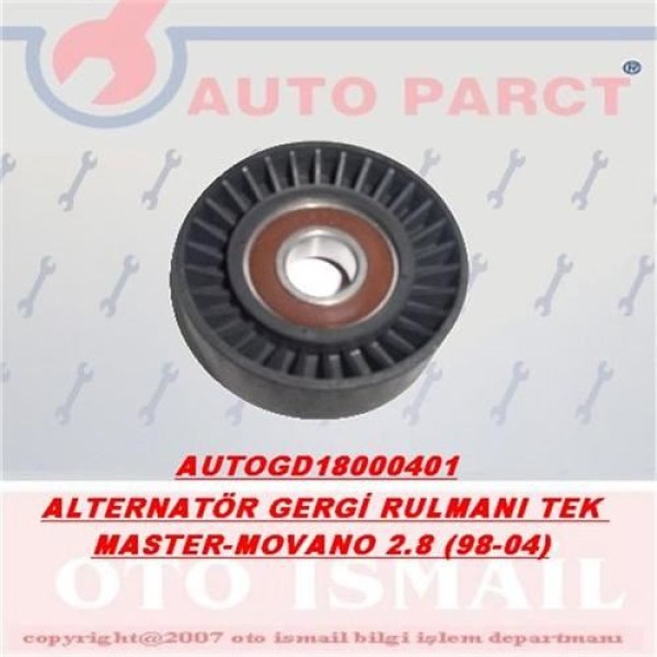 AUTO GD18000401 Alternatör V Kayış Gergi Rulmanı Tek Master Movano 2.8 98-04 