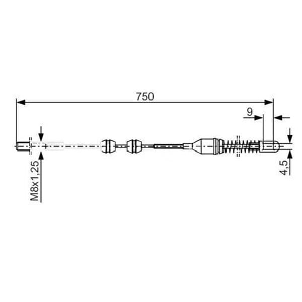 AUTO TLA9016165 El Fren Teli Arka Vectra A 88- 1.4 1.6 1.8 1.7D Cıplak