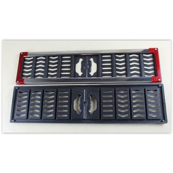 AUTO TSPA56 Plaka Altlıgı Paslanmaz Kırmızı Reflektörlü 