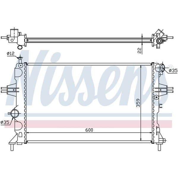 AUTOLUX 1300189 Su Radyatörü Mekanik Mt 600X377 Mm Opel Astra G F69 1.4 16V 98 - 
