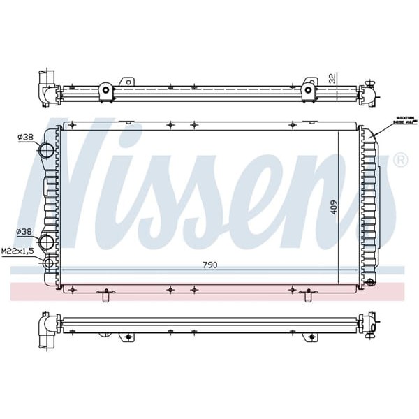 AUTOLUX 1301.N0 Su Radyatörü Mekanik Mt-At 790X409X32 Mm Citroen Jumper 1.9 D 2.0 2.5 D 2.8 HDI Duca 
