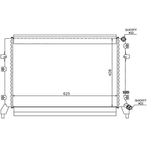 AUTOLUX 1K0121251BN Su Radyatörü Mekanik Mt-At 625X408 Mm VW Golf5 6 Jetta 1.2 1.4 Tsı Caxc 03 -