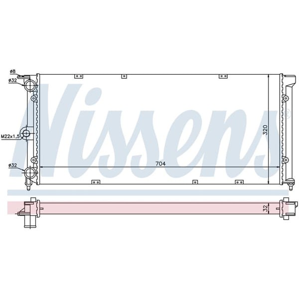 AUTOLUX 321121251AJ Su Radyatörü Mekanik Mt-At 700X300X23 Mm VW Passat Santana 1.6 1.6 D 1.6 Td 1.8