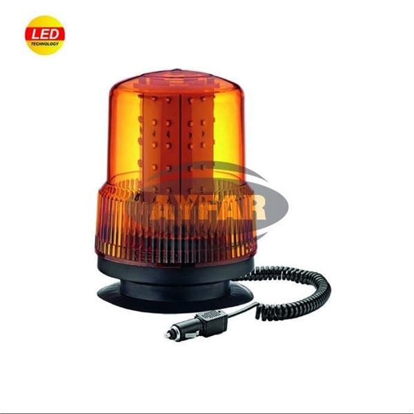 AYFAR TR50219 Doner Trafik İkaz Lamba 12-24V Ledli Sarı Mıknatıslı Çakmaklı