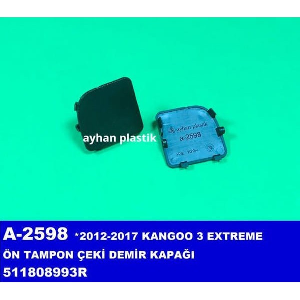 AYHAN A2598 Ön Tampon Çeki Demir Kapağı Kangoo III 12-17