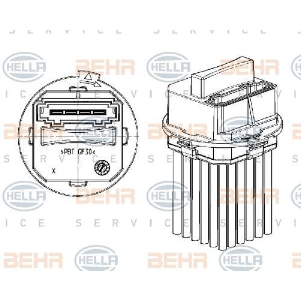 BEHR 5DS351320-11 Kalorifer Rezistansı C3 C4 1.1 1.4 1.6 16V 1.6 HDI
