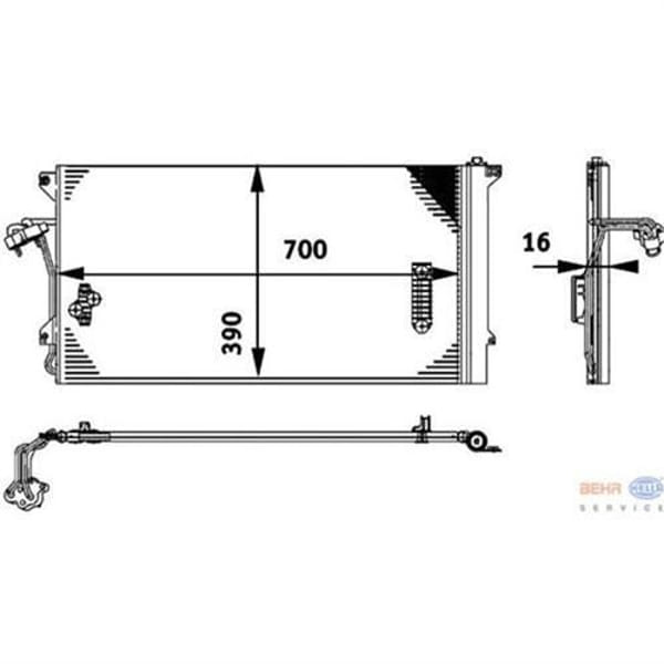 BEHR 8FC351317-461 Klima Radyatörü Touareg 7L 03- / Q7 4L 06- / Cayenne