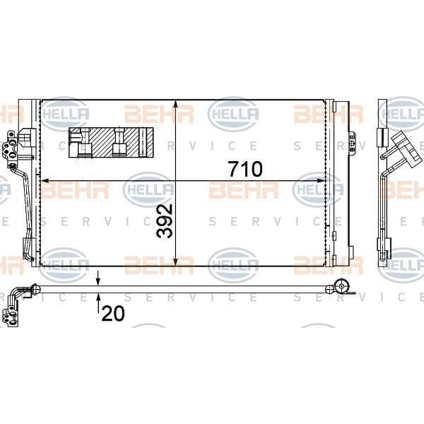 BEHR 8FC351343-14 Klima Radyatörü Vito.109.111.115.120.Cdı -Viano.2.2 3.0.Cdı 07- 