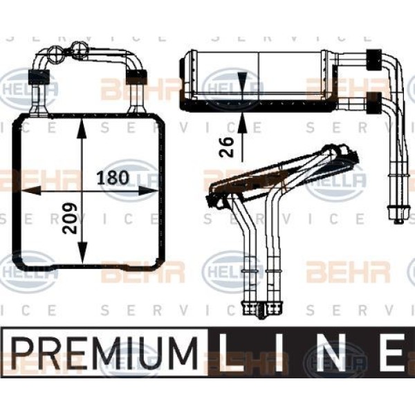 BEHR 8FH351311-191 Kalorifer Radyatörü W211 219 02-11