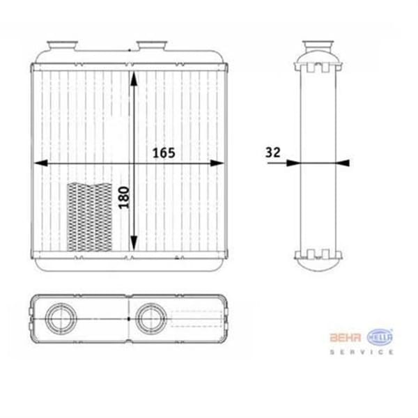BEHR 8FH351311-231 Kalorifer Radyatörü Merıva A 03- 180X165X32