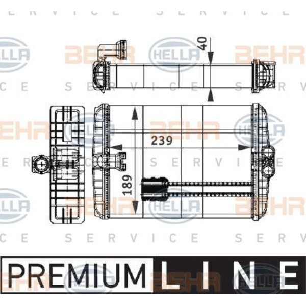 BEHR 8FH351312-21 Kalorifer Radyatörü W220 215 99-05