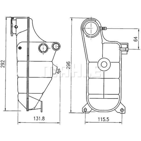 BEHR 8MA376755-151 Radyatör Yedek Su Deposu W124 83-93