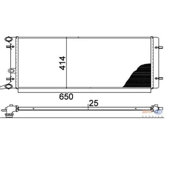 BEHR 8MK376713-781 Su Radyatörü Golf IV 98- Bora 98- 1.4 16V 1.6I 1.6 16V 1.8T 1.9TDI / A3 96- Tt 98