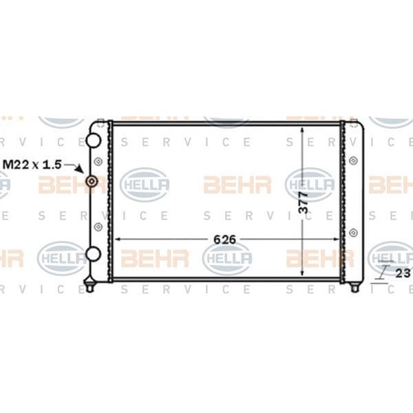BEHR 8MK376714-444 Su Radyatörü Polo III 6N 95-01 Lupo 98-03 1.0I 1.2 TDI 1.4 Fsı 1.4I 1.4 16V Passa 