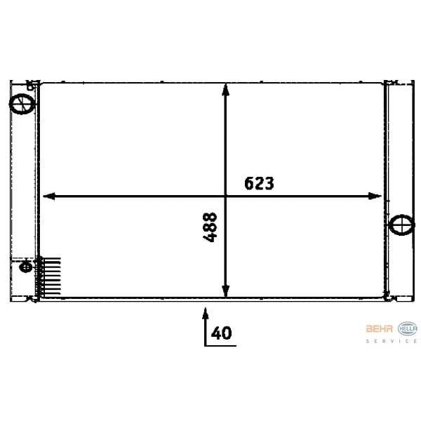 BEHR 8MK376718-1 Su Radyatörü Bmw 5 E60 E61 Bmw 6 Bmw 7 E65 E66 