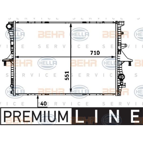 BEHR 8MK376718-781 Su Radyatörü Touareg 7L 03- 2.5 TDI 