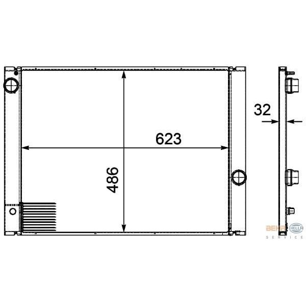 BEHR 8MK376719-131 Radyatör Bmw E60 03- E61 04- E63 05- E64 05- E66 05- 