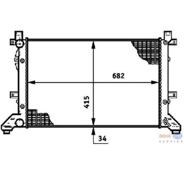 BEHR 8MK376719-701 Su Radyatörü Lt35 96- 2.5 TDI 2.8 Td 2.8 TDI 682X415X34 