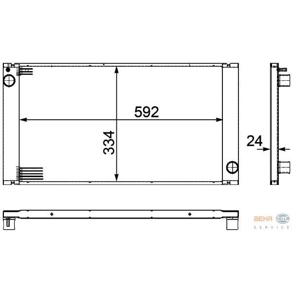BEHR 8MK376754-221 Radyatör Mini R56 07-08-09 10-11 R57 07-R55 07- R58 11-R59 12- R60 10- R61 12- 