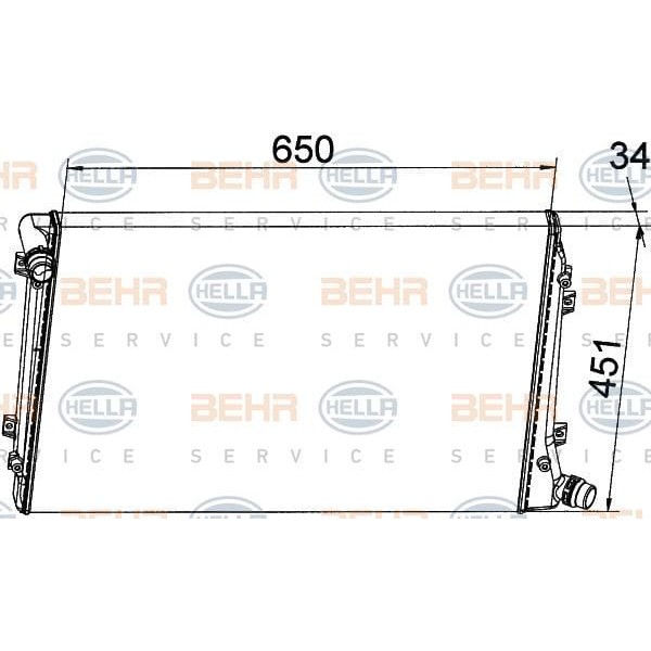 BEHR 8MK376765-124 Su Radyatörü Golf V 04- 2.0 TDI Eos 06- 2.0 TDI Jetta III 05- 1.9 TDI 2.0 TDI Pas