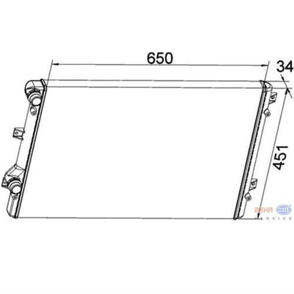 BEHR 8MK376774-31 Su Radyatörü Golf V 04- 2.0 Tfsı Golf VI 08- 2.0 Tfsı Eos 06- 2.0 Tfsı Jetta III 0