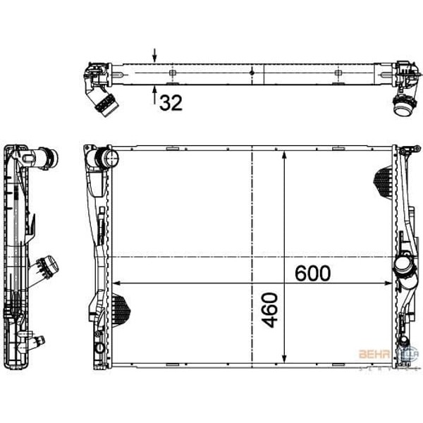 BEHR 8MK376782-71 Radyatör Bmw E81 130I 05- E87 130I 05- E82 125I 07- E88 125I 08- E90 E91 E92 E93 E