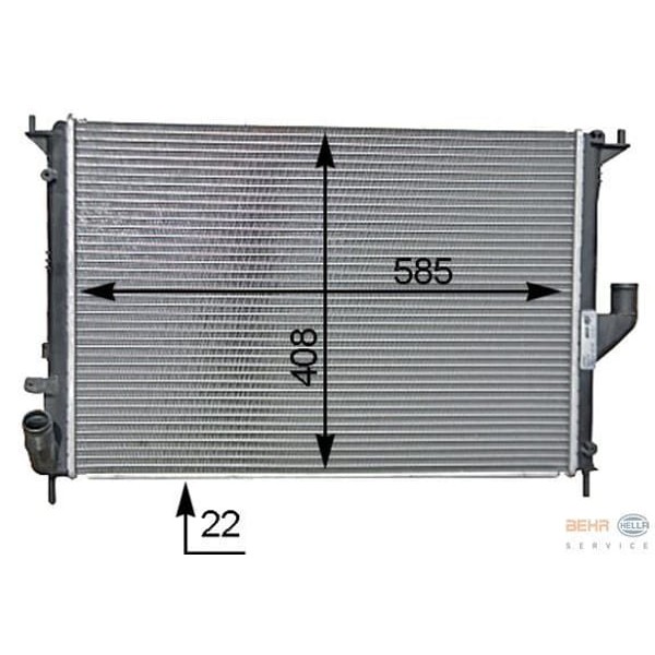 BEHR 8MK376787-341 Su Radyatörü Logan 04- 1.2I 1.4I 1.6I 1.6 16V Ac 1.5 DCI Nac Sandero 08- Duster 1 