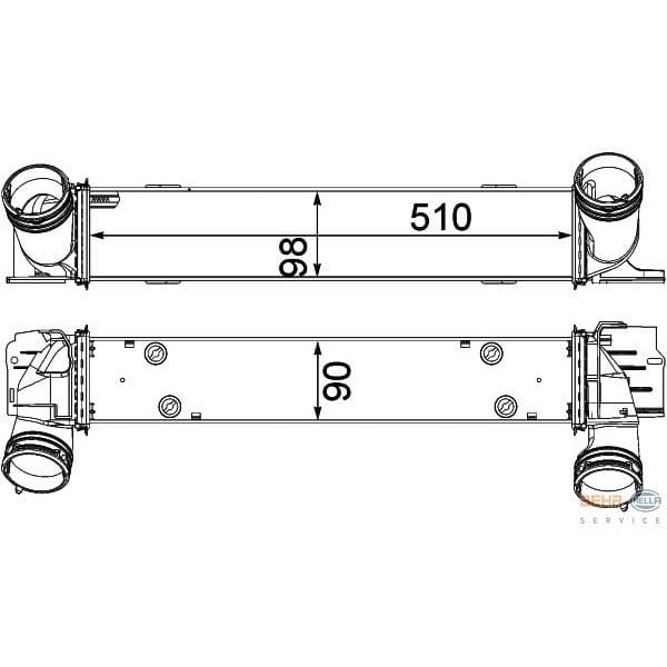 BEHR 8ML376731-791 Turbo Radyatörü Bmw E81 116D 08- 120D 06- E82 E88 118D 08- E90 316D 318D 320D E91 