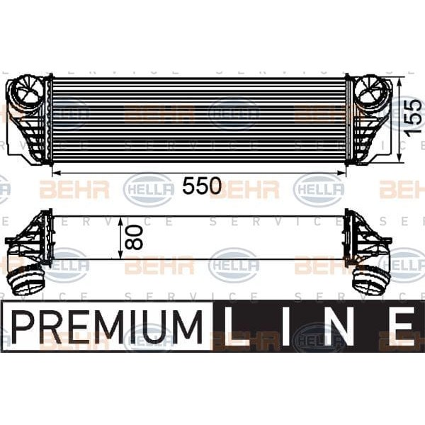 BEHR 8ML376746-411 Turbo Radyatörü Bmw F07 530D Xdrive 09- F10 525D 530D 10- F11 520D 525D 530D 10-