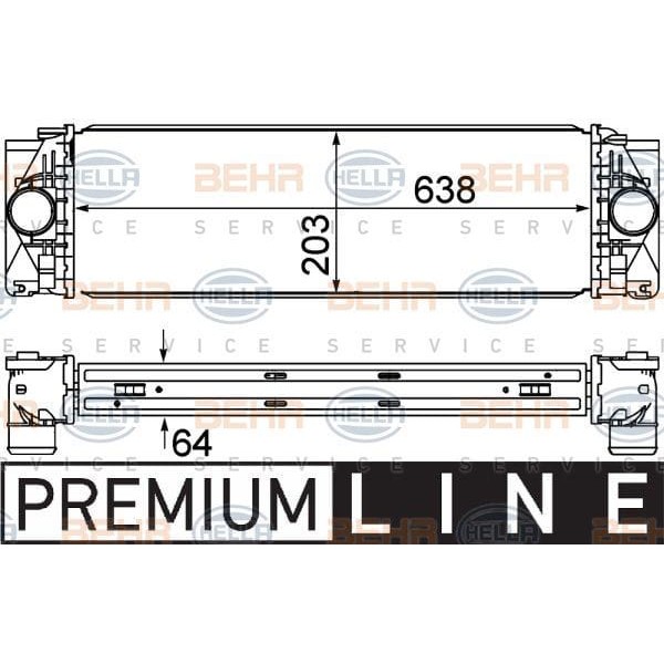 BEHR 8ML376777-404 Turbo Radyatörü Crafter 06- 2.5 TDI / Sprinter 06-