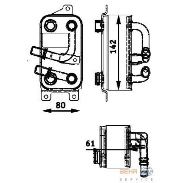 BEHR 8MO376726-191 Yağ Soğutucu E60 525I 530I 545I E63 645Cı E65-E66 730I Lı 745I Lı