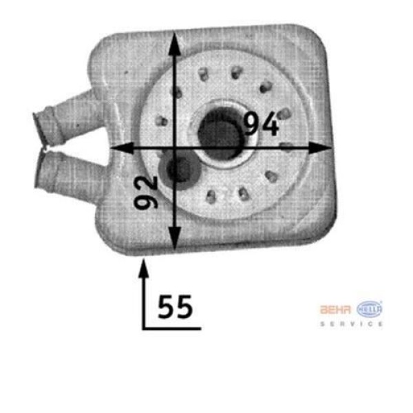 BEHR 8MO376726-221 Yağ Soğutucusu Golf II III IV Bora 98- 1.9 Sdı 1.9 TDI 2.3I 2.8I Caddy II 95- 1.7 