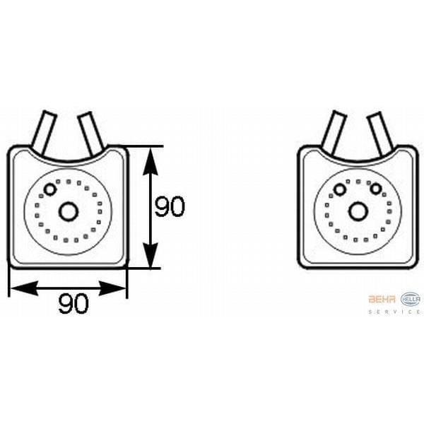 BEHR 8MO376778-1 Yağ Soğutucusu Golf IV 98- 1.6I 2.0I Golf V 04- 1.6 16V Bora 98- 1.6I 2.0I Polo IV 
