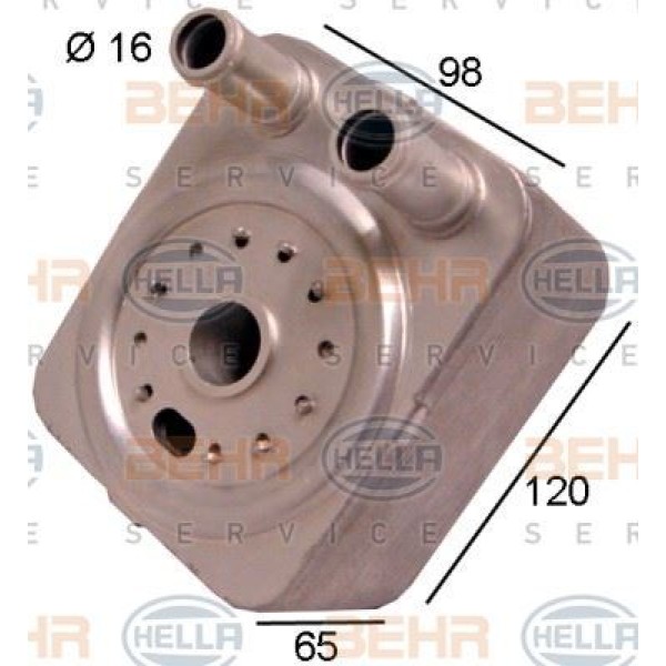 BEHR 8MO376778-21 Yağ Soğutucusu Golf VI 08- Golf V 04- Eos 06- 2.0 TDI Jetta III 05- Passat B5 B6 S 