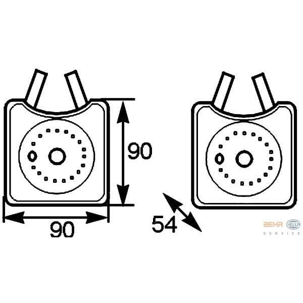 BEHR 8MO376778-31 Yağ Soğutucusu Golf IV 97- 1.8T 1.9 TDI Golf V 03- Bora 98- 1.8T 1.9 TDI Polo IV 0