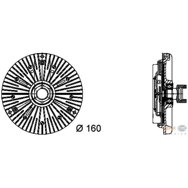 BEHR 8MV376732-41 Fan Termiği Bmw 3 E46 318D-320D-330D-Xd-Bmw 5 E39 520D-525D-530D-Bmw 7 E38 730D-74