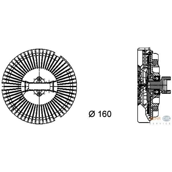 BEHR 8MV376733-21 Fan Termiği Bmw E53×5 4.4I 00- 4.6Is 02- E65 E66 735I Il 745I Il Range Rover 4.4 0 