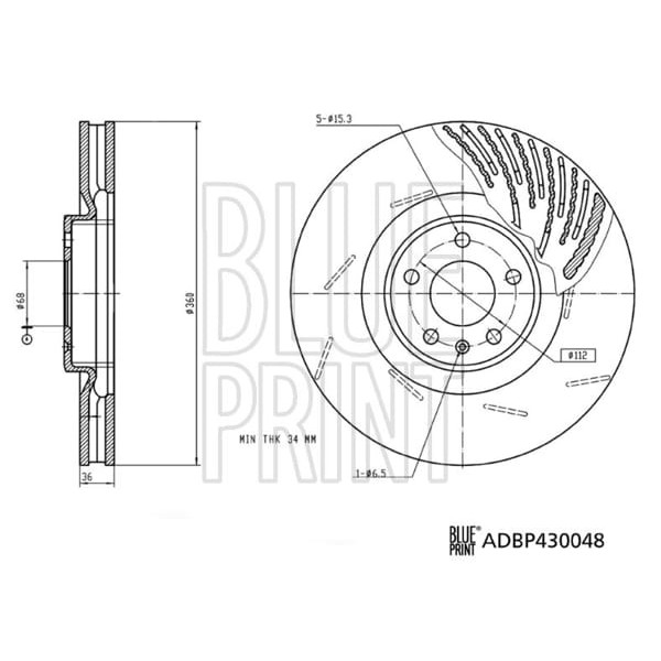 BLUE PRINT ADBP430048 Fren Diski